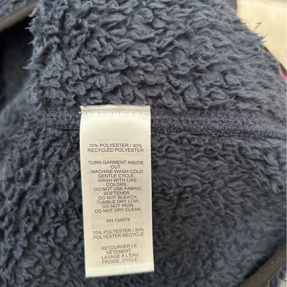 Vineyard Vines Navy Fleece Pullover - Picture 6 of 6